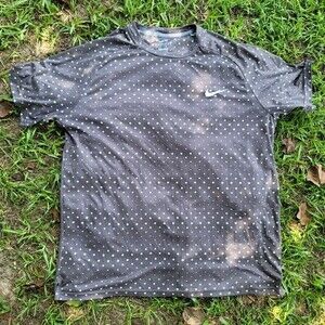 Nike Dri Fit Gray Polka Dot Shirt Size XL